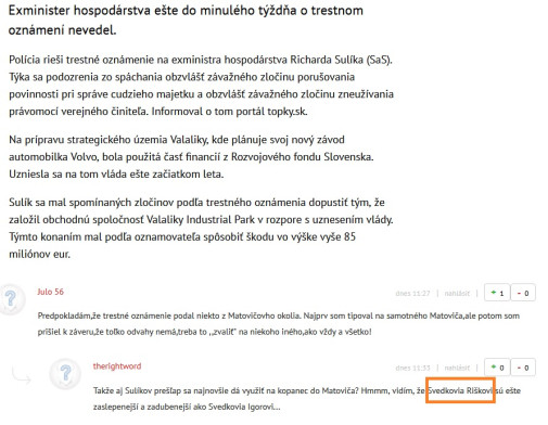 A potom, že SaSanka robi nelogické kroky